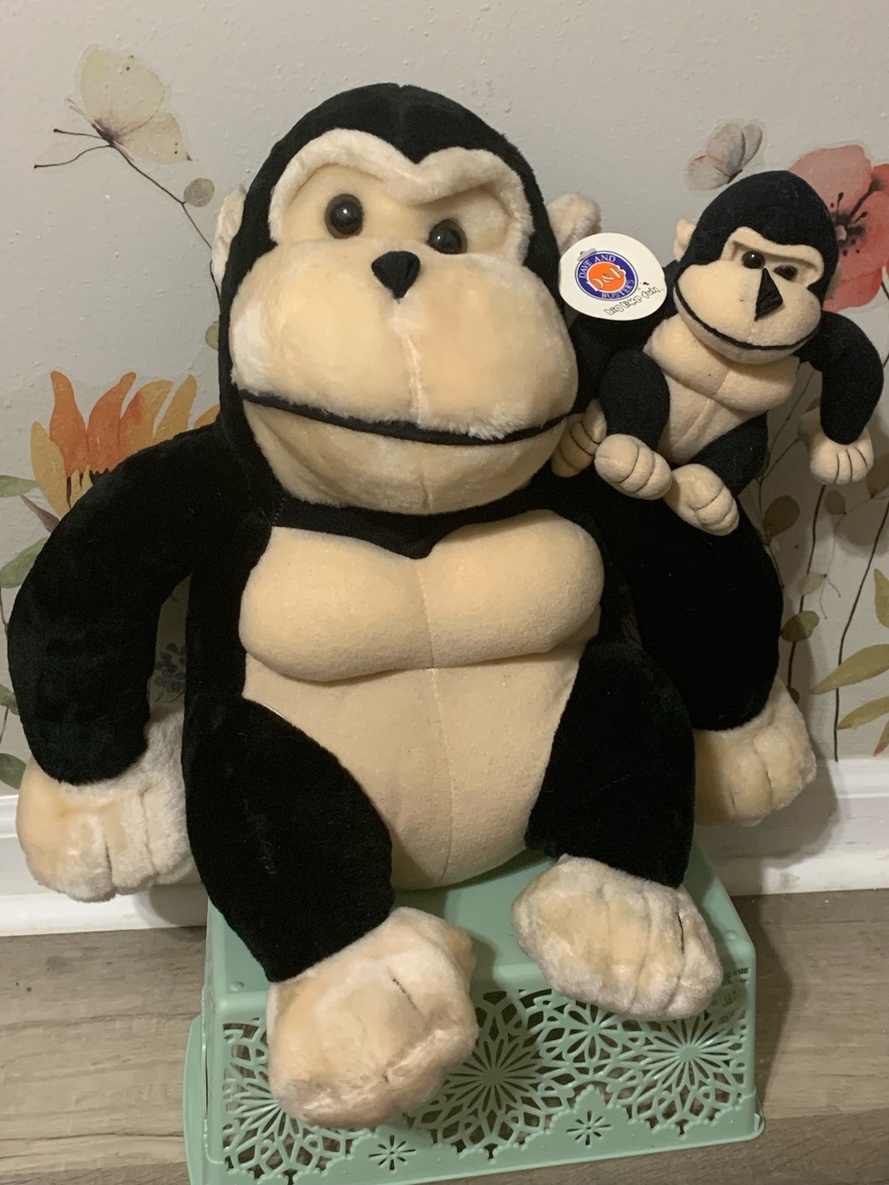 Dave & Busters Plush Gorilla Toy - Black & Cream Monkey